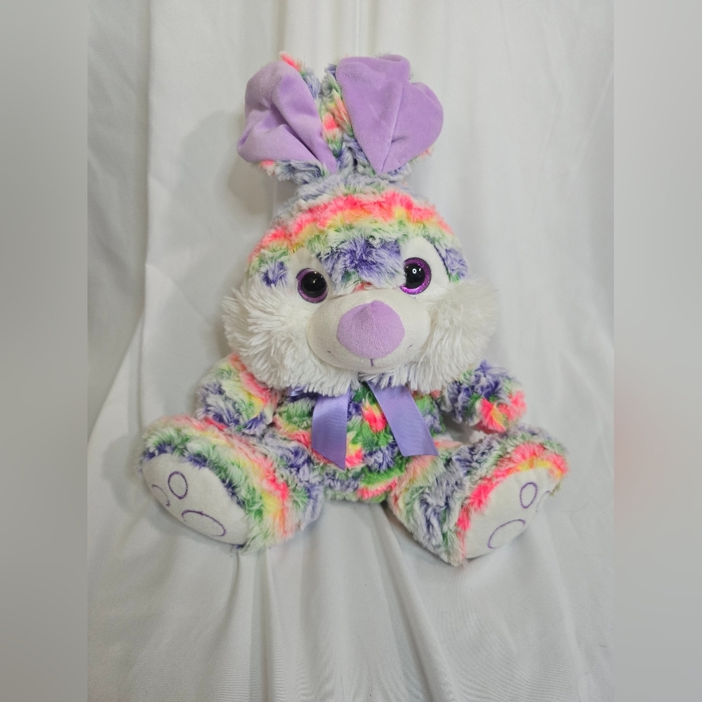 Tie Dye Homerbest Easter 10 inch Plush Stuffed Rabbit Toy